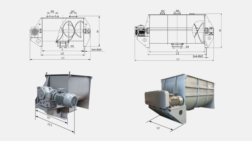 ribbon blender mixer machine